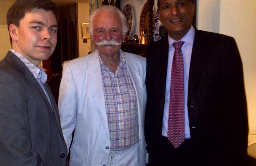 Syed Kamall with Councellor John Hart and Political Campaign Manager Oli Hazell