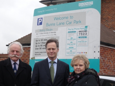 Matthew Offord MP with Mill Hill Councillors, John Hart and Val Duschinsky